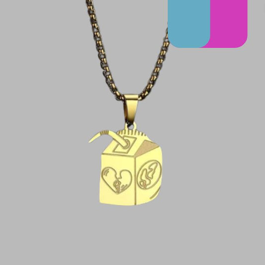 Gold Juice Wrld/ Juice BOX Necklace