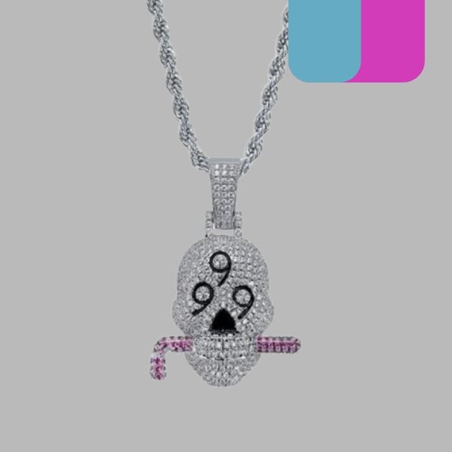 Juice WRLD 999 Skull Necklace