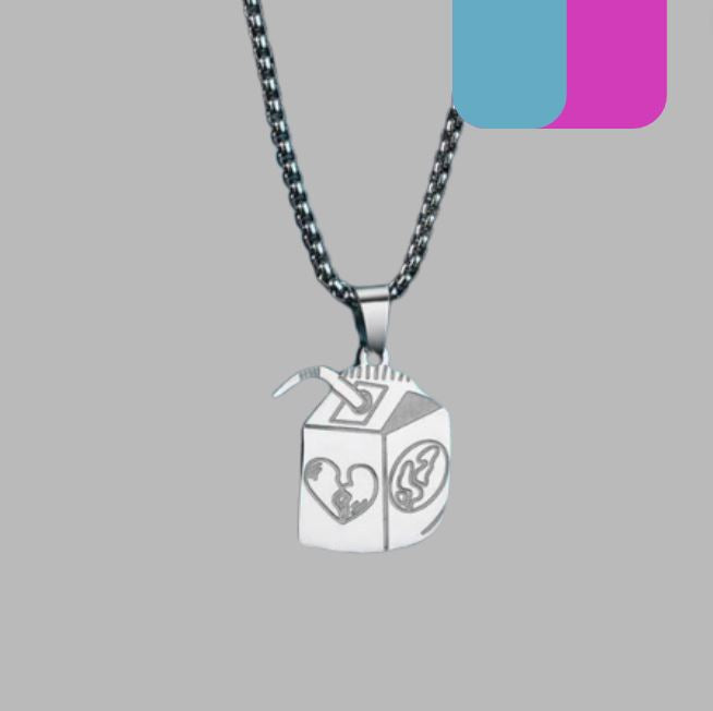 Silver Juice WRLD/ Juice BOX Necklace