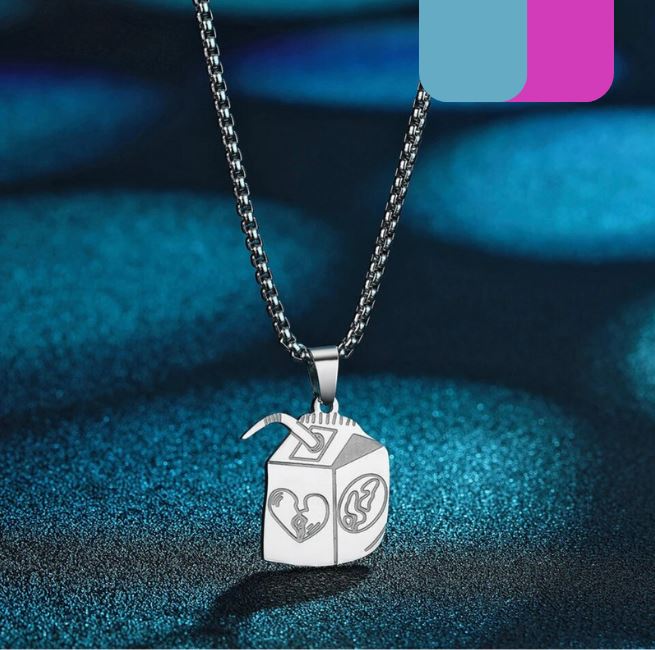 Silver Juice WRLD/ Juice BOX Necklace