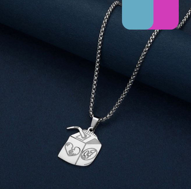 Silver Juice WRLD/ Juice BOX Necklace